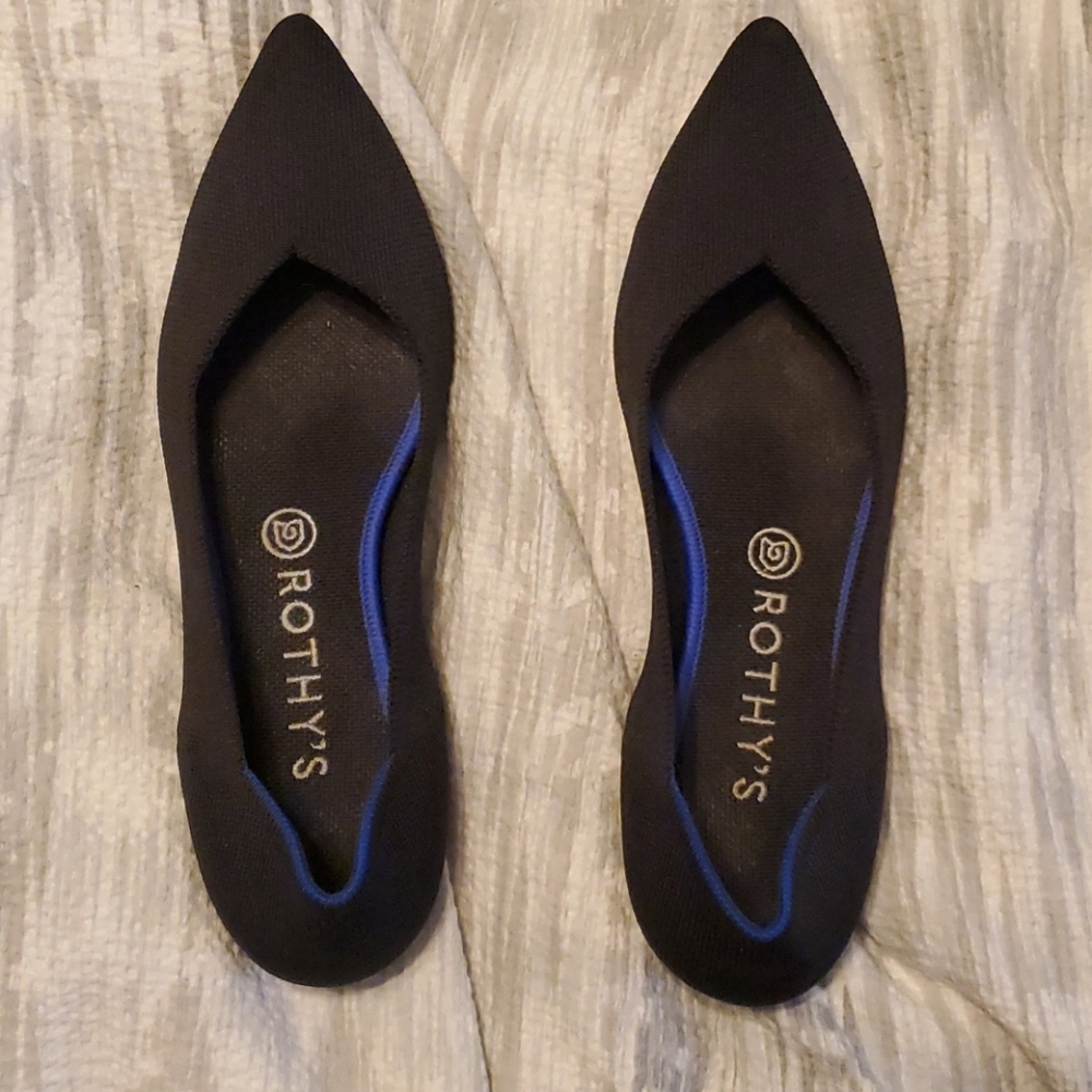 Rothy's black pointed flats